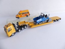 SIKU 1:87 / 3 CONSTRUCTION MACHINERY TRUCK + SERVICE CAR + MACHINE
