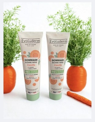 Evoluderm Gommage Bone Mine Carotte Soin Du Visage Face Care Carrot Glow Scrub2x
