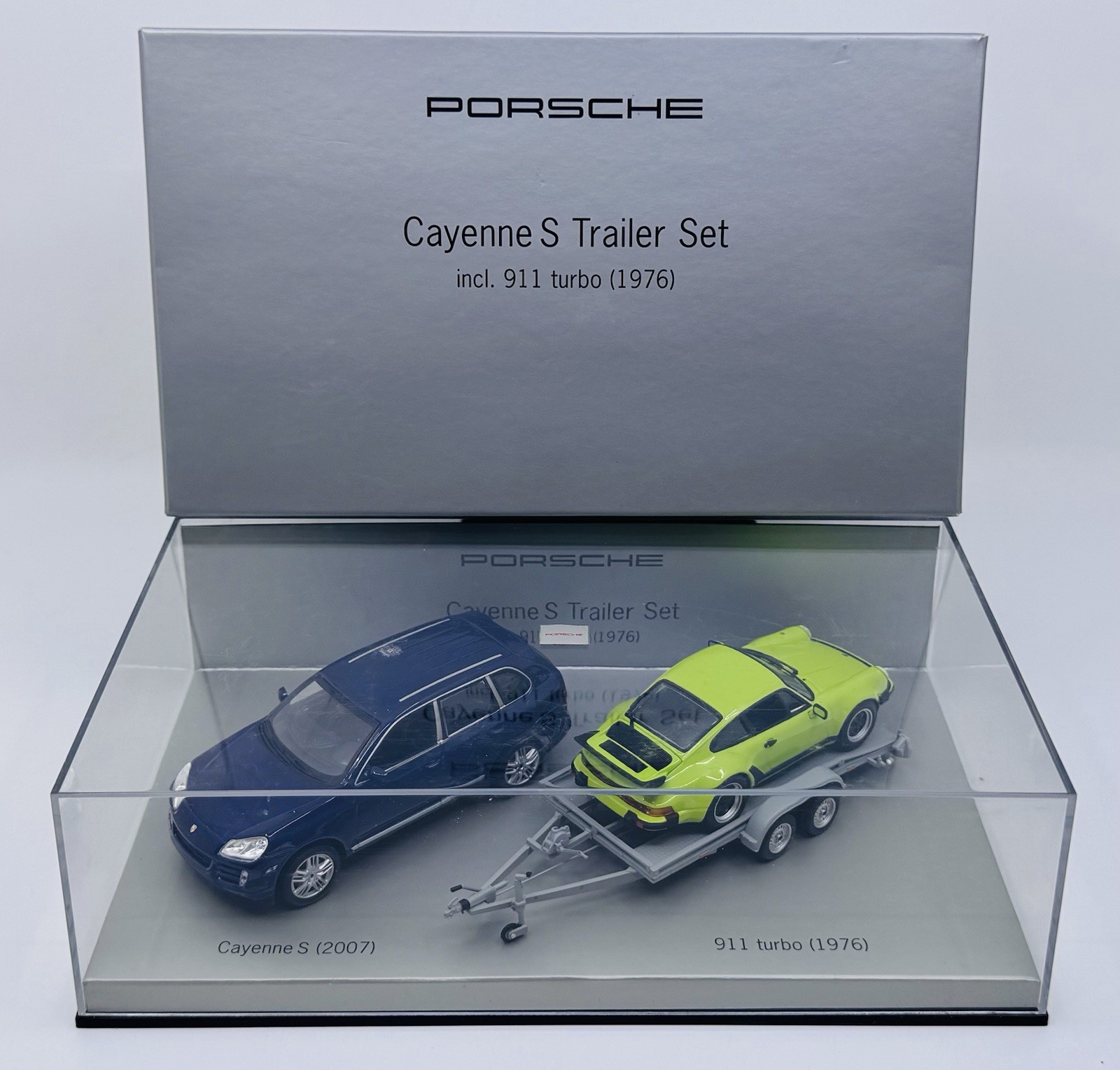 Coffret Porsche Cayenne S 2007 911 Turbo 1976 Minichamps miniatures en plastique injecté 1/43