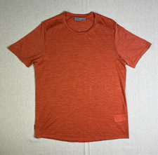 Icebreaker Mens Cool-Lite Merino Wool T-Shirt Rust Orange Terracotta Medium M