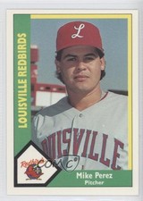 1990 CMC AAA Louisville Redbirds Green Back Mike Perez #8 m5x