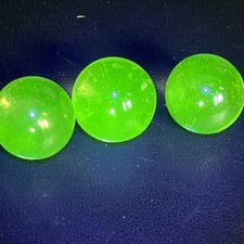 Vaselina Vidrio Uranio Vidrio Canicas Burbuja Brillo UV, Aprox 24mm Lote de 3.