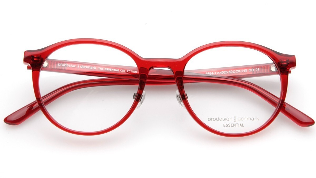 Lunettes de vue Prodesign Denmark homme 3654 monture rouge taille 50