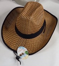 Straw Cowboy Hat   Western Style Wide Brim Hat   New With Tags
