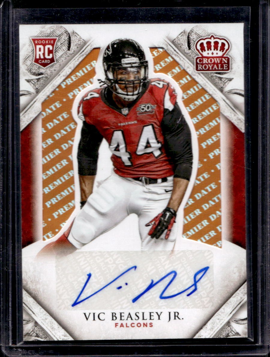 Vic Beasley Panini Crown Royale #148 Autograph-Premier Date