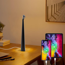 Cordless Rechargeable Table Lamp, 3-Level Dimmable LED Desk Lamp, Portable Black