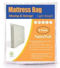 Mattress Bag for Moving and Storage, Fits Twin and Full Size Mattress, 2 Pack