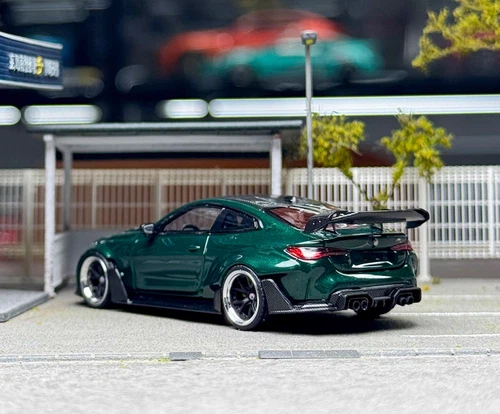 SW 1:64 Green M4 ADRO BODY KIT Coupe Sports Model Diecast Metal Car Collection - Picture 9 of 9