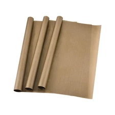 40 x 60cm PTFE Sheet for Heat Resistant Sheet Non-Stick Reusable Brown 3pcs
