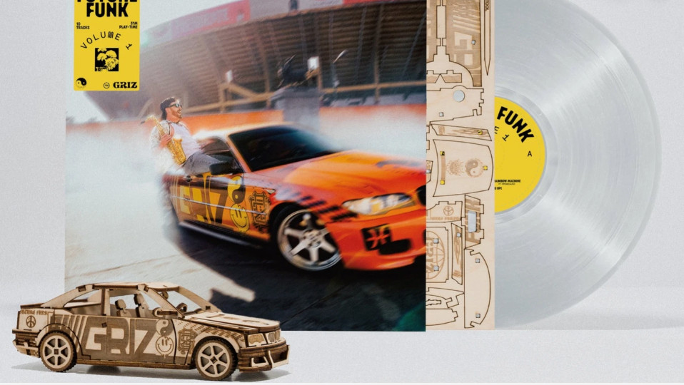 Future Funk Volume 1 Vinyl with Wood Drift Car