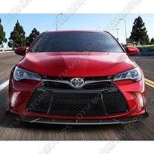 For 2015-2017 Toyota Camry STP-Style Matt Black Front Bumper Body Spoiler Lip