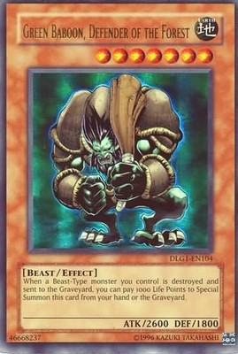 Green Baboon, Defender of the Forest - DLG1-EN104 - Ultra Rare - Unlimited Editi