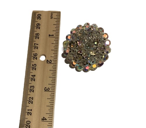 Vintage Mid Century Aurora Borealis Kristall Strass Cluster Brosche Deutsch? - Bild 3 von 10