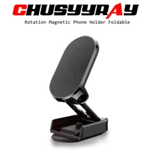 360° Rotation Magnetic Phone Holder Foldable Car Mount Stand Dashboard Universal