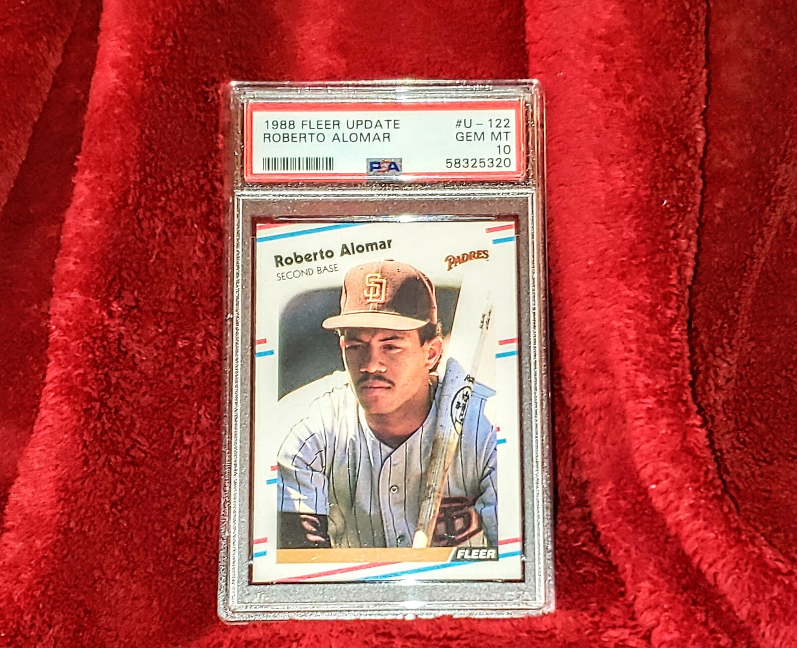 ROBERTO ALOMAR 1988 FLEER UPDATE U-122 PADRES HOF PSA 10 🔥 ROOKIE RC