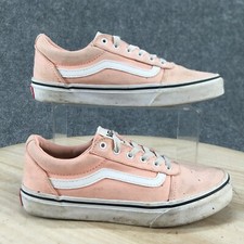 Vans Shoes Youth 4 Old Skool Skate Sneakers Pink Canvas Lace Up Low Top Comfort