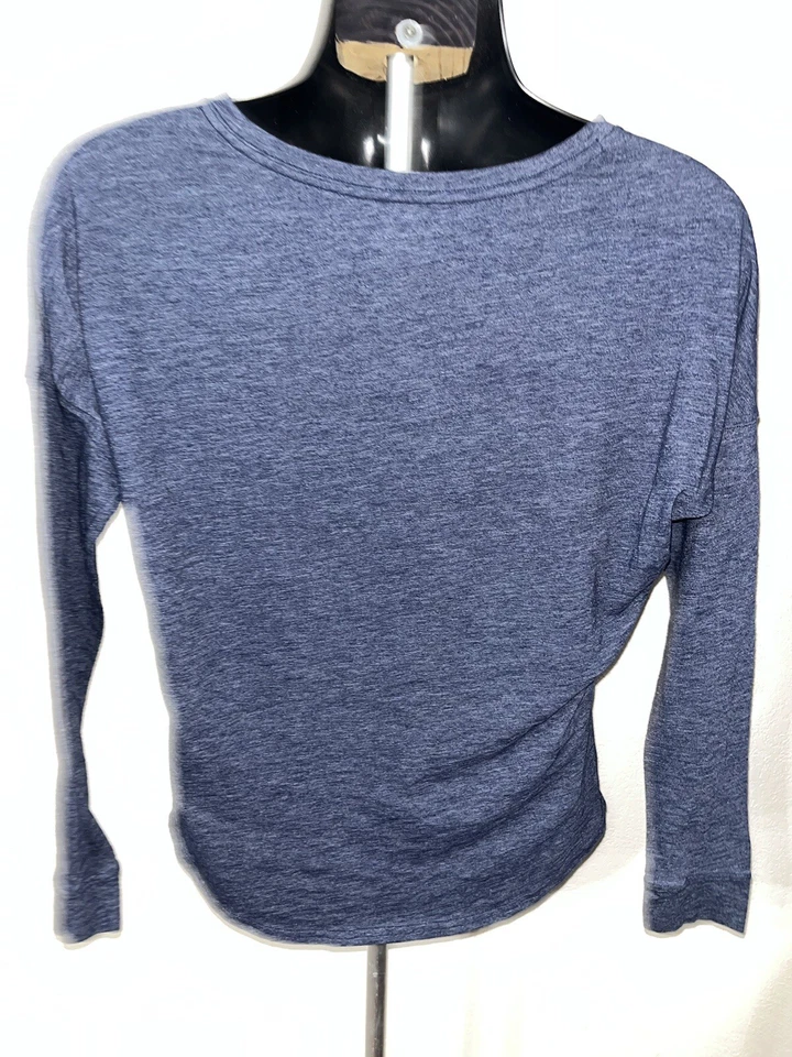 Top BCG estampado más fuerte que ayer mujer pequeño azul manga larga ropa activa T Foto 4 de 4