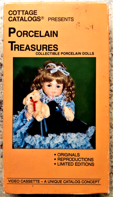 Porcelain Treasures VHS video catalog of collectible dolls by Lorene Thurman