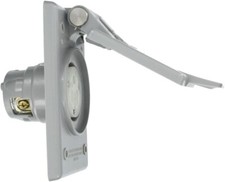 LEVITON 5279-CWP 15 Amp, 125 Volt, NEMA 5-15R Gray Power Outlet Receptacle