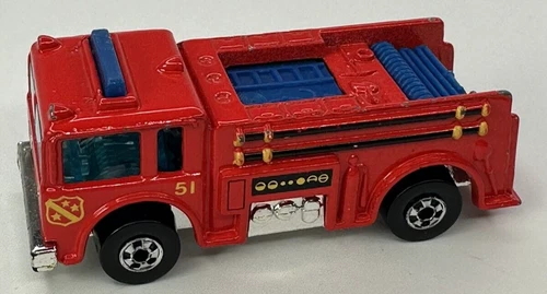Used Vintage Hot Wheels Fire Eater No. 9640 Red Loose Car - Fire Engine / Truck