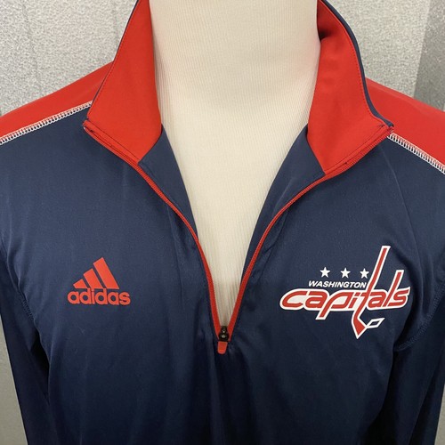 Adidas Washington Nationals NHL Herren Large LS 1/4 Zip Pullover Active Shirt Logo - Bild 7 von 11