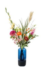 künstlicher Blumenstrauß Bouquet FLOWER POWER rosa gelb grün Emerald