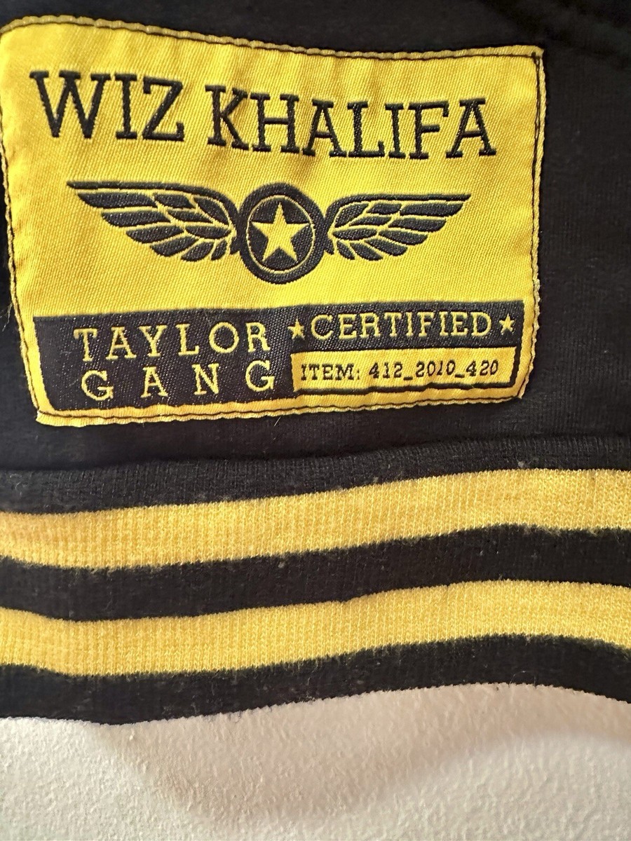 Wiz Khalifa Hoodie Jacket Men's Small Black Varsity Taylor