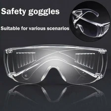 Clear Safety Anti Fog Goggles Glasses for Work Lab Outdoor Eye Protection US