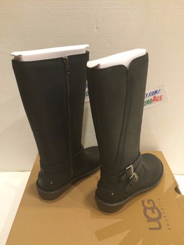 UGG LADIES W ROSEN 1008210 W / BLK Leather Boots Size US 5 UK 3.5 NEW!! $250.00 - Picture 6 of 8