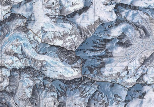 Mount Everest Map • Giclée Print Poster - Picture 3 of 9