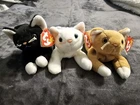 Rare Vintage Ty Beanie Baby Trio Flip, Nip and Zip 4th Gen 1st Edition