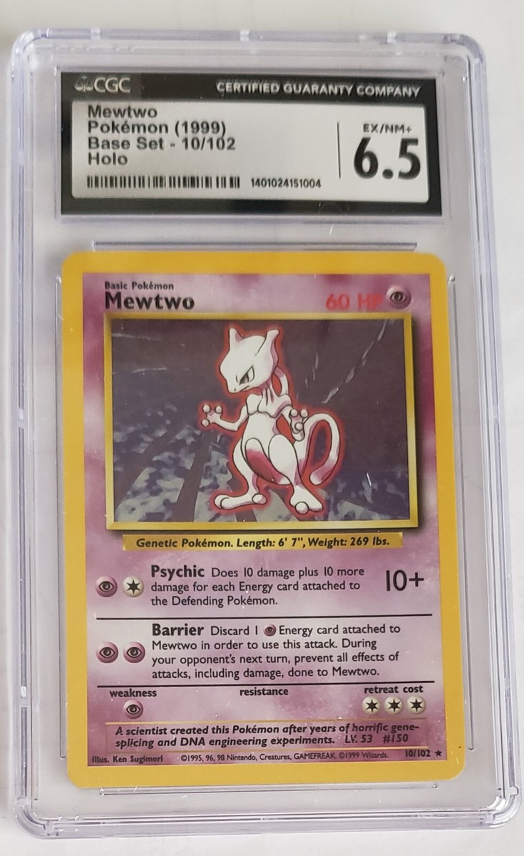 Pokemon Mewtwo 10/102 Base Set CGC 6.5 Holo Rare | eBay
