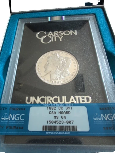 1882-CC $1 Morgan Carson City w/COA GSA Hoard NGC MS 64
