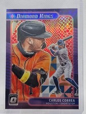 2021 Panini Donruss Optic Baseball Carlos Correa Diamond Kings Red Dragon /110