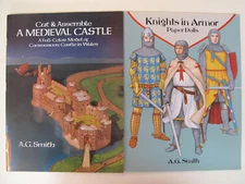 Children's Juvenile Middle Ages Medieval Paper Doll Knights Castle Castles Wales