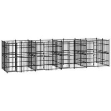 NNEVL Outdoor Dog Kennel Steel 14.75 m 