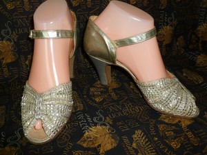vintage silver shoes