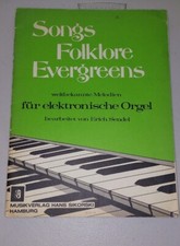 all organ Songs Folklore Evergreen sheet music  A3