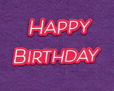 HAPPY BIRTHDAY  24 die cuts scrapbook cards