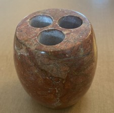 Red-ish Marble   Toothbrush Holder 4" See Description 