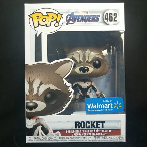 Funko Pop Marvel Avengers 462 Rocket Walmart Exclusive Bobble-Head + Protector