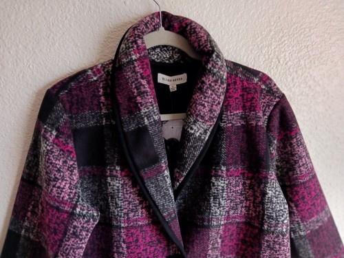 Ellen Reyes Women's Pink Fuschia-Black Jacket/Coat Size XL NWT - Picture 3 of 9