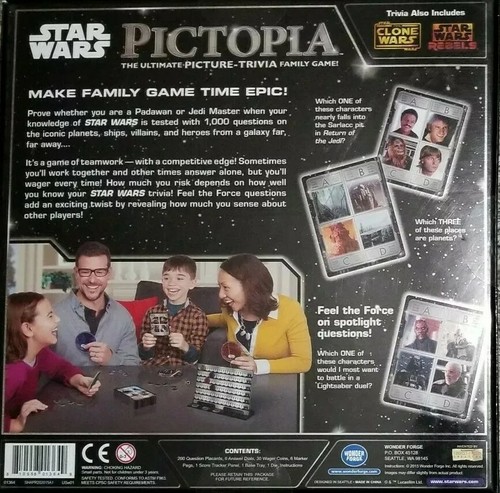 Pictopia Star Wars Edition Ultimate Picture Trivia Family Board Game NEW - Picture 2 of 6