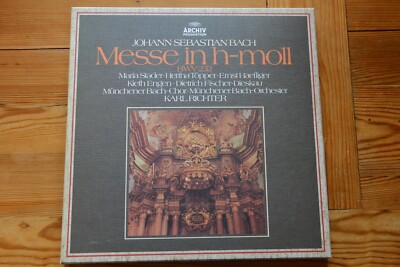 J. S. Bach Messe in h-moll Karl Richter Stader Töpper 3 LP Archiv 2722026
