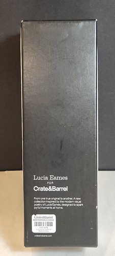 Crate & Barrel JOY Metal Napkin Rings Set of 4 Lucia Eames Red Silver Design NIB - Picture 9 of 9