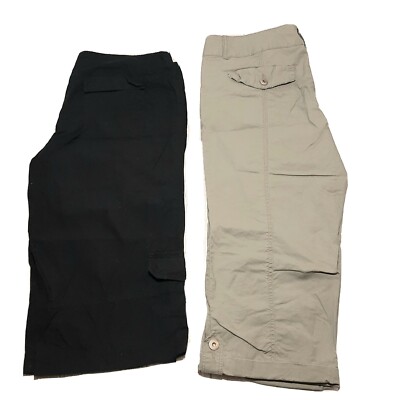 So Wear It Declare It Bermuda Shorts Size 13 Junior Womens Black Green Set Of 2