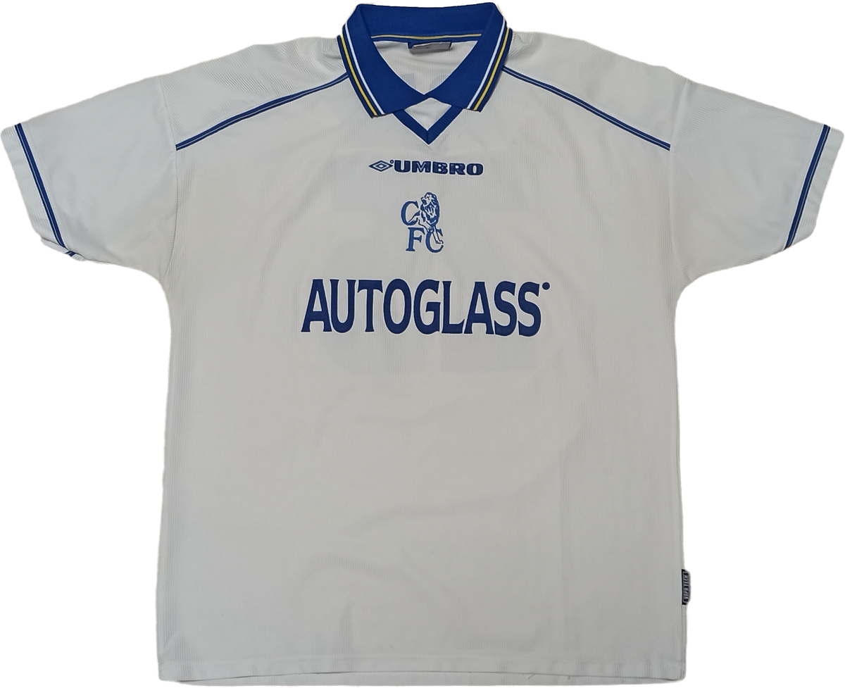maglia calcio Zola vintage Chelsea Umbro Autoglass 1998-00 Away
