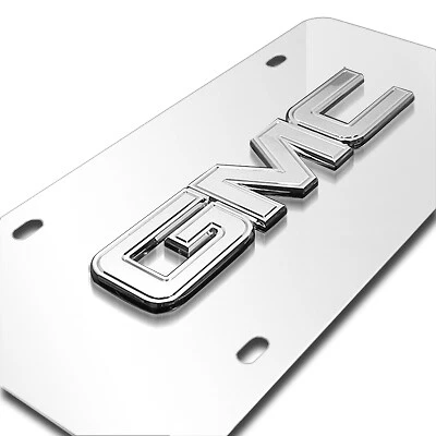 GMC 3D Logo Chrome Stainless Steel License Plate Made in the USA — 第 2/4 张图片
