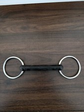 Rubber Mullen Mouth Loose Ring Snaffle Horse Bit 5"
