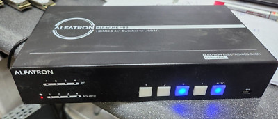 Alfatron ALF-WU4K HDMI2.0 4x1 Umschalter mit USB3.0 - EU Netzteil inklusive